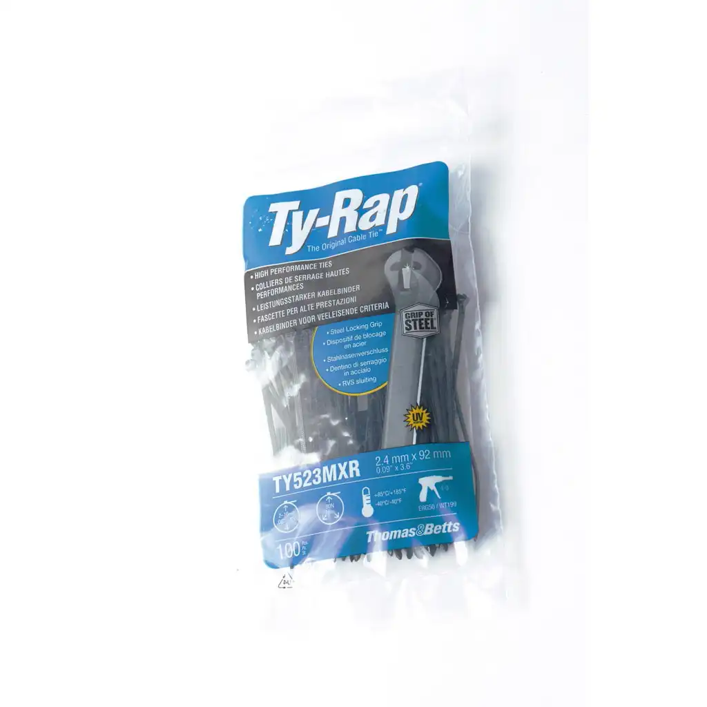 T&B Ty-Rap nippuside 295 x 4.8 mm, musta, 100 kpl-