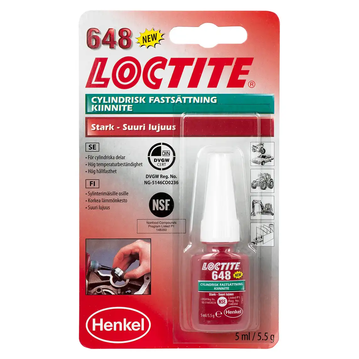 Loctite 648 Laakerilukite 5 ml