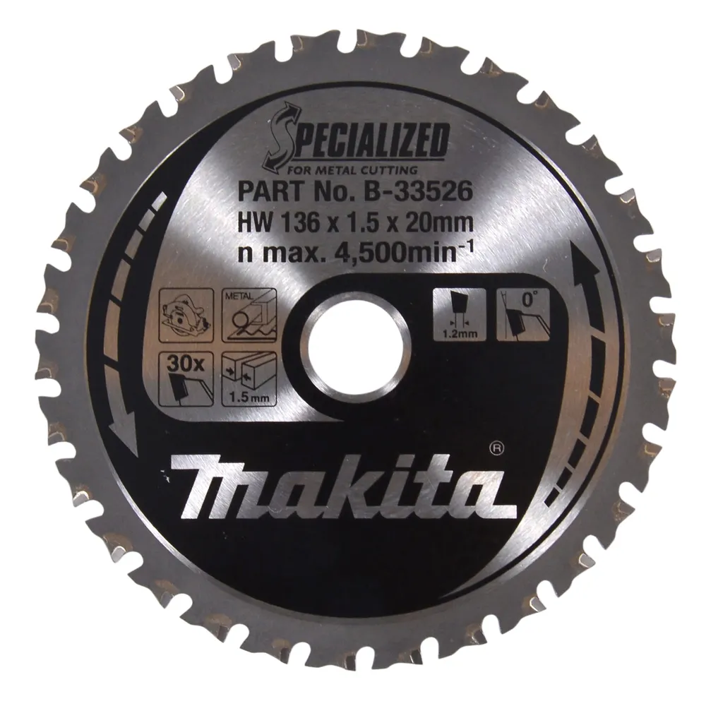 Makita Pyörösahanterä 136 x 20 x 1,5 mm, Z-30 metallille